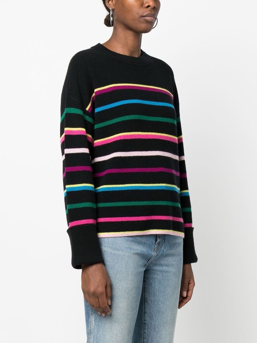 Kate Spade Party Striped Cashmere Sweater Small